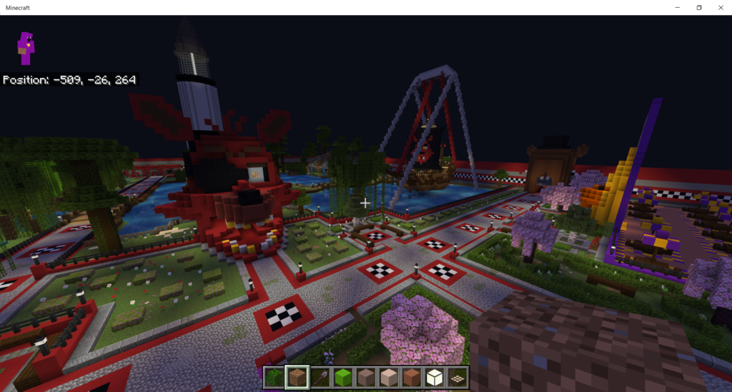 Foxy's Pirate Cove at the FNAF theme park minecraft bedrock